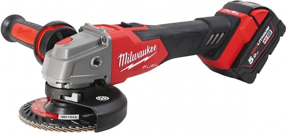M18FSAG125XB-502X – 18V Brushless 125mm Cordless Angle Grinder (5.0Ah Kit)