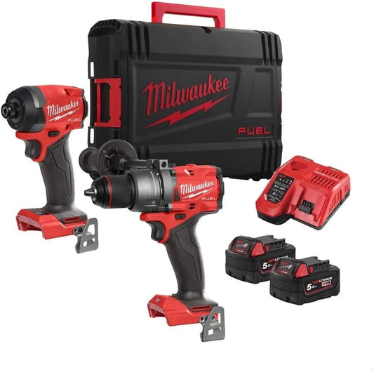 M18 FPP2A3-502X – 18V Brushless 2-Tool Power Pack (2× 5.0Ah + Charger + Case)